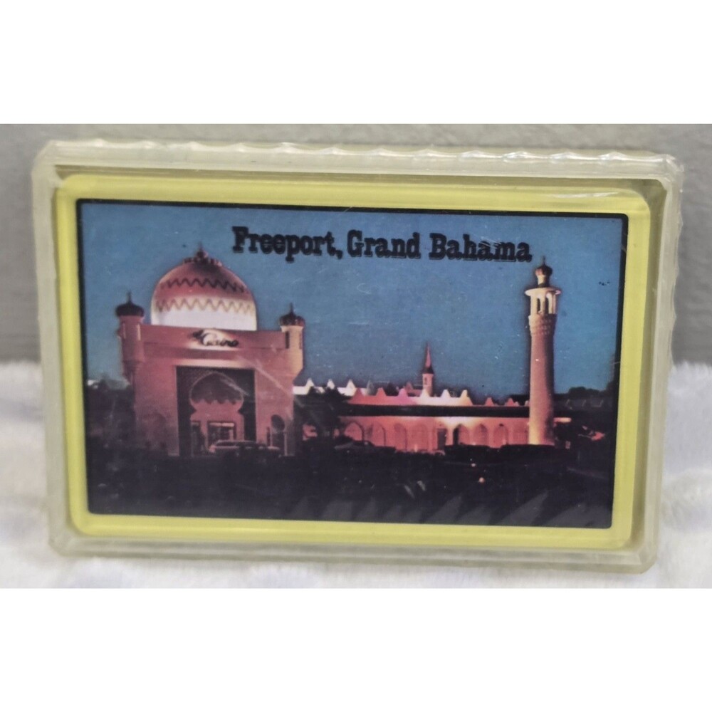 Bahamas Souvenir Playing Cards Deck Travel Clear Case Carribean Tropical Sealed